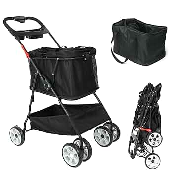 京都宇治ヤマサン　おでかけマイカート　ペットカート 黒15kgまで対応　未使用品 Amazon｜【保冷バッグ付き】 キャリーカート 折りたたみ 軽量